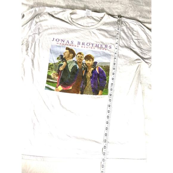 Jonas Brothers 2019 Tour Tee White Gildan Softstyle L - Picture 4 of 7